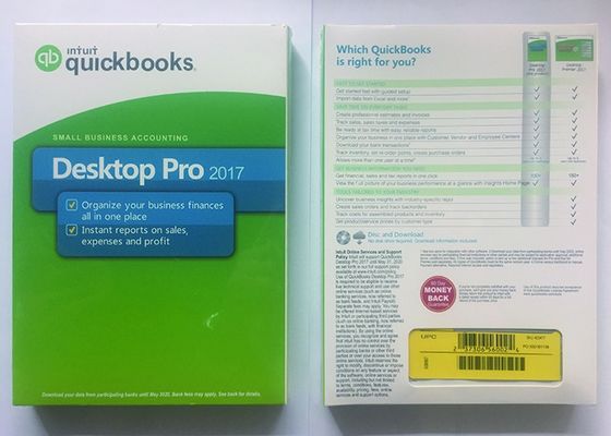 Çin Ticari Muhasebe Yazılımı QuickBooks Masaüstü 2017 DVD Medyası Tedarikçi