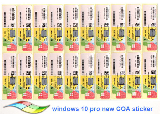 Çin PC veya Tablet Windows 10 Pro COA Çıkartması% 100 Orijinal Özelleştirilebilir FQC Tedarikçi