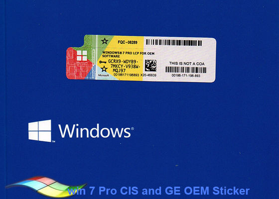 Çin Ürün Anahtarı Tablet PC&amp;#39;ler için Windows 7 Professional 64 Bit / Bilgisayar Ürün Anahtarı Tedarikçi