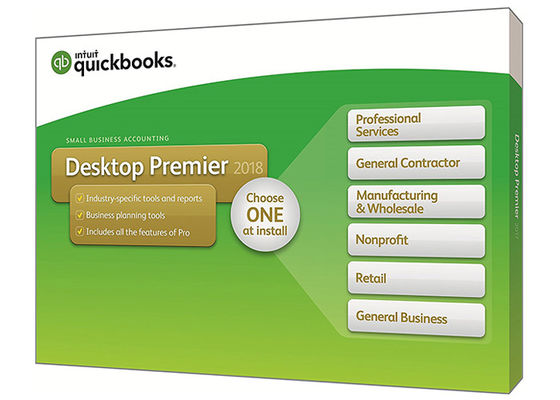 Çin Orijinal Quickbooks Masaüstü Premier 2017 Intuit ile Endüstri Sürümü Quickbooks Muhasebe Yazılımı Tedarikçi