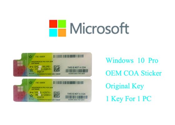 Çin Microsoft Windows 10 orijinal ürün anahtarı 100% Orijinal Çevrimiçi Çok Dilli Windows 10 Pro Lisans Etiketini Etkinleştirin Tedarikçi