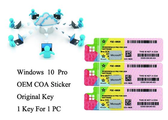 Çin Otantik Windows 10 Ürün Anahtarı 32bit / 64bit İşletim Sistemleri COA X20 Tam Sürüm Yazılımı Tedarikçi