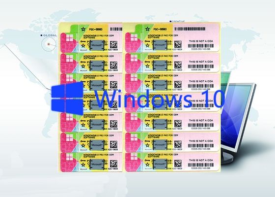 Çin Microsoft Win 10 Pro Ürün Anahtarı Kodu Windows 10 Ürün Anahtarı Etiketi Globally Tedarikçi