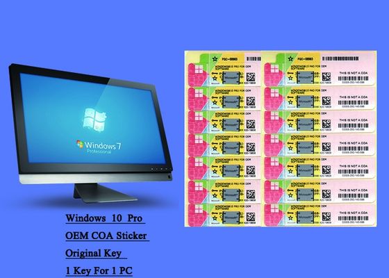 Çin Windows 10 Pro İtalyan COA Sticker Çevrimiçi Etkinleştirme Orijinal Özelleştirilebilir FQC Tedarikçi