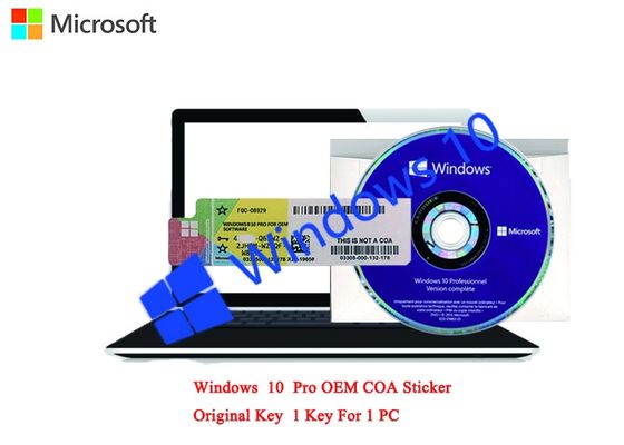 Çin Bilgisayar için Microsoft Windows 10 Pro COA Sticker Almanca Dil 64bit Online Etkinleştirme Tedarikçi