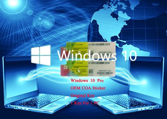 Çin Opsiyonel Sürüm Windows 10 Pro COA X20 Etiket Ürün Anahtarı 64Bit Orijinal Sistemler Tedarikçi