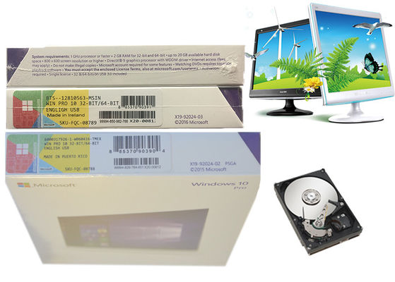 Çin Windows 10 Ev FPP 32/64 Bit USB 3.0 ve OEM Lisansı Perakende Bilgisayar için Orijinal Anahtar Tedarikçi