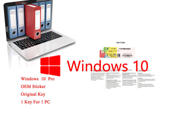 Çin Orijinal Microsoft Windows 10 Pro OEM Ambalaj Fransız DVD COA Lisansı 64bit Çevrimiçi Etkinleştirin Tedarikçi