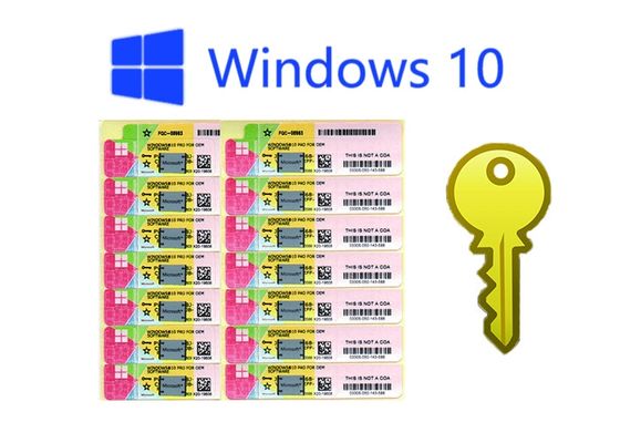 Çin % 100 Orijinal Windows 10 Pro COA Sticker, Windows Pro Fpp Çok Dilli Sürüm Tedarikçi