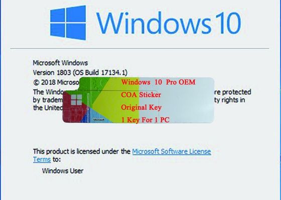 Çin Windows 10 Pro COA etiket / Orijinal Anahtar 1703 Sistem Sürümü ile OEM / Perakende Kutusu Yaşam Yasal Kullanım Garantisi Tedarikçi