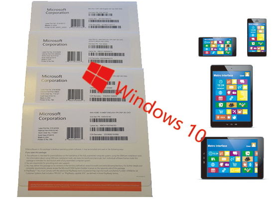 Çin Windows 10 Ana Sayfa OEM Paketi Türkçe Çevrimiçi Etkinleştirme Sonsuza Kadar Kullanma Yasal Tedarikçi