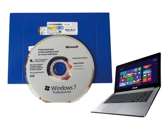 Çin Fransızca 64bit Windows 7 Professional Perakende Paketi İşletme Yönetimi Sertifikalı MS Tedarikçi