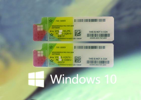 Çin Microsoft Çevrimiçi Etkinleştirmeden Orijinal Win 10 COA Etiket% 100 Orijinal Anahtar Tedarikçi