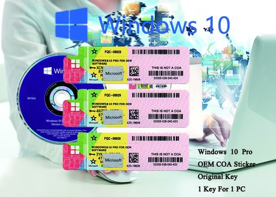 Çin % 100 Otantik Windows 10 Pro COA Sticker 64 bit Sistemler Çevrimiçi Etkinleştir Tedarikçi