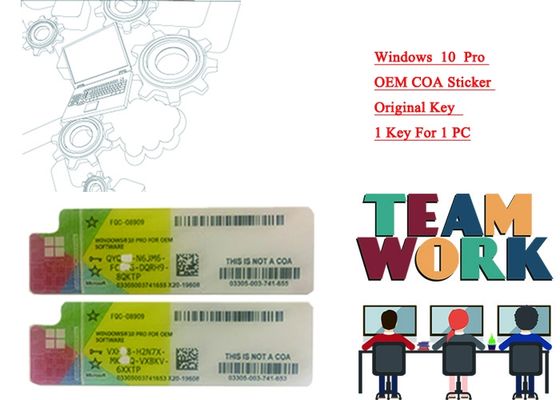 Çin Microsoft Win 10 Pro Ürün Anahtarı Kodu Windows 10 Ürün Anahtarı Sticker PC için Küresel Tedarikçi
