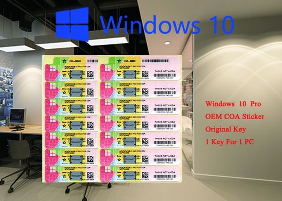Çin 100% Orijinal Microsoft windows 10 pro COA etiket 32 ​​64 bit Sistemleri FQC 08983, Windows 10 Pro Kore OEM Tedarikçi